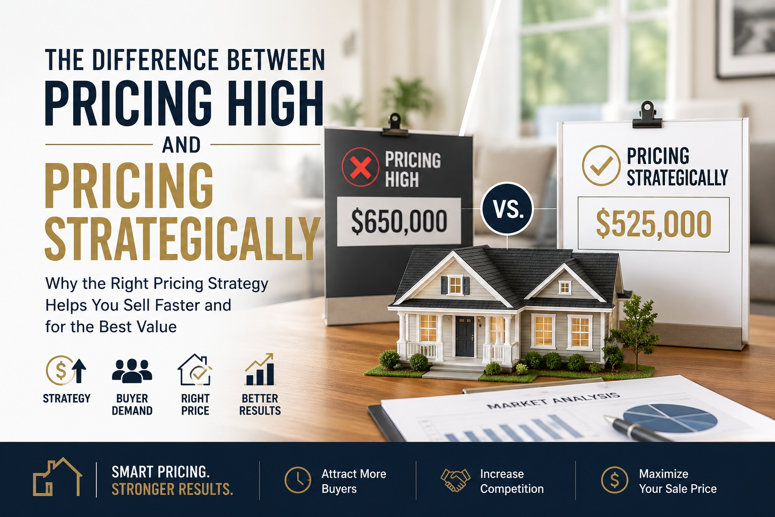 Strategic Home Pricing vs Pricing High header image.