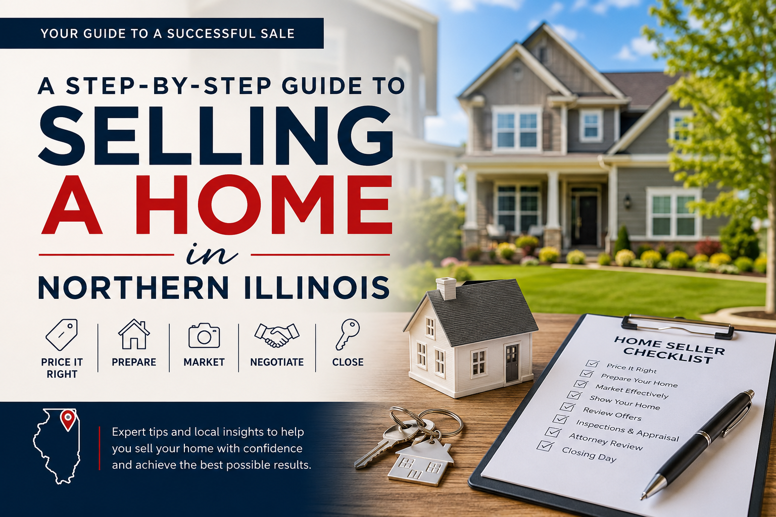 Step-by-Step Guide to Selling a Home in Northern Illinois header image.