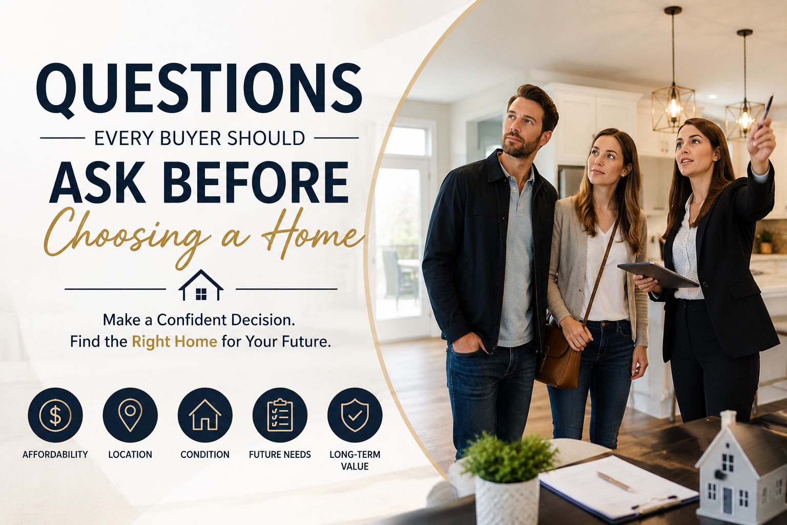Questions to Ask Before Buying a Home header image.