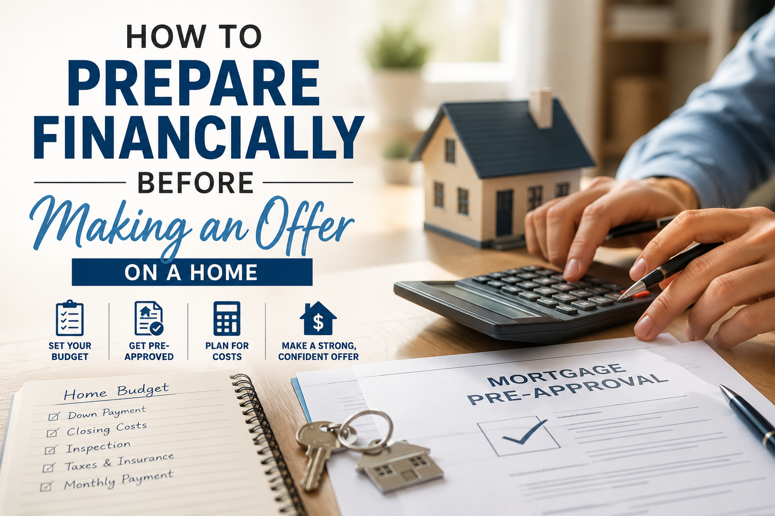 How to Prepare Financially Before Making an Offer header image.