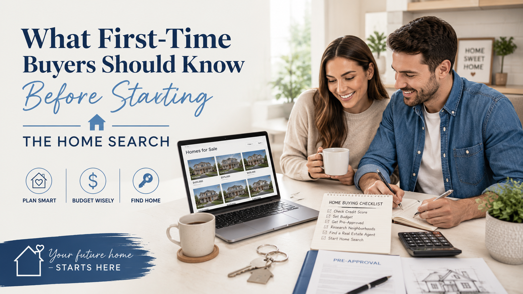 First-Time Home Buyer Tips Before You Search header image.
