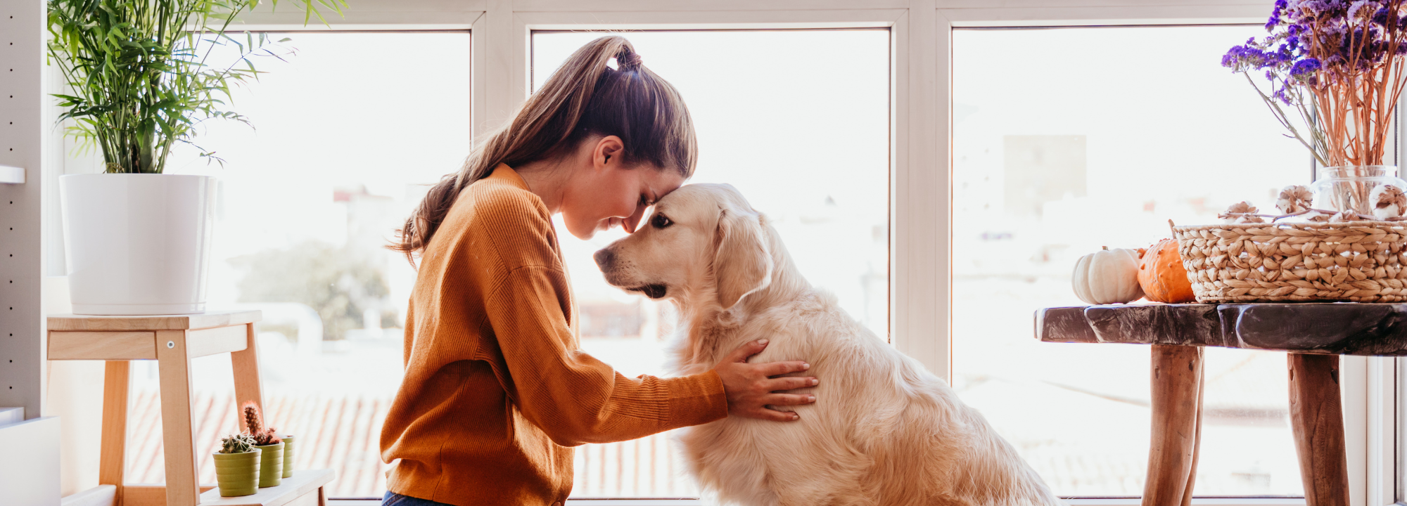 Woman with her dog