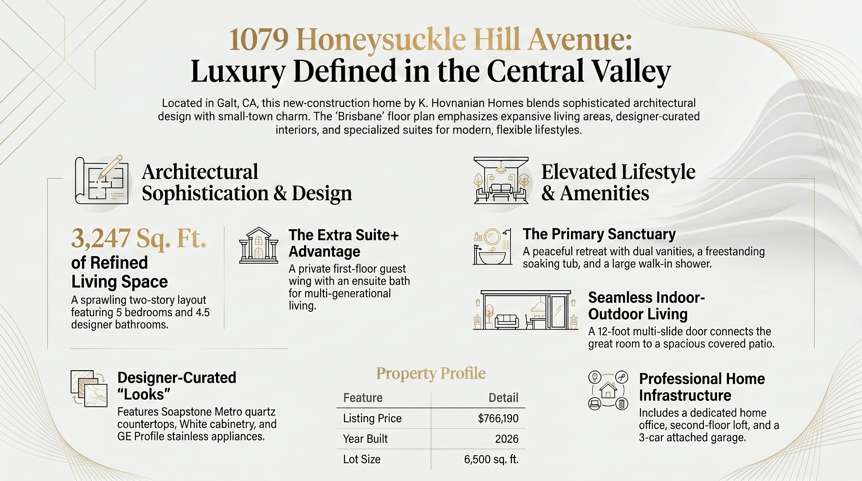 One of the new homes in Galt K Hovnanian Development