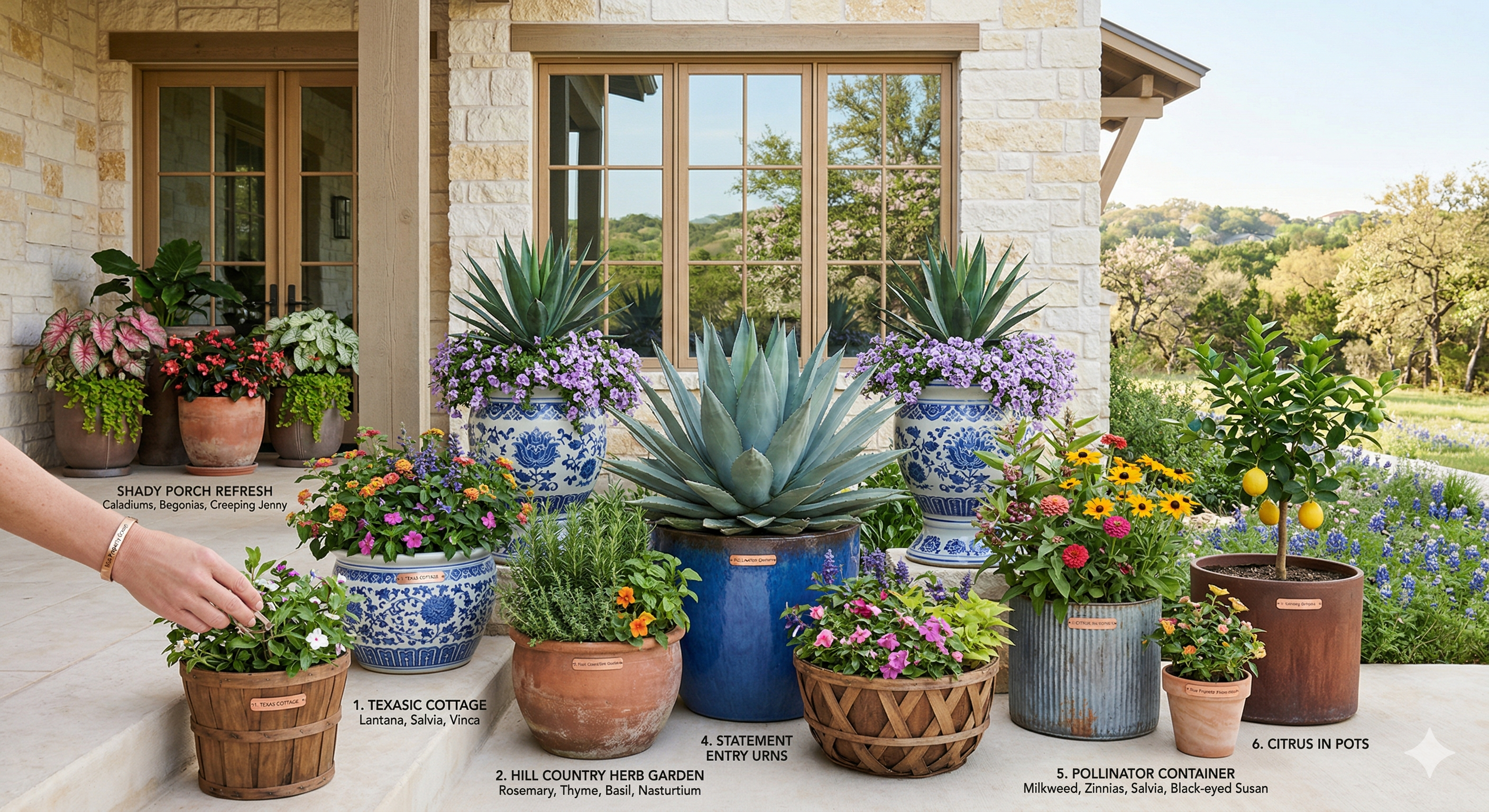 12 Stunning Spring Container Garden Ideas Hill Country Boerne TX Home