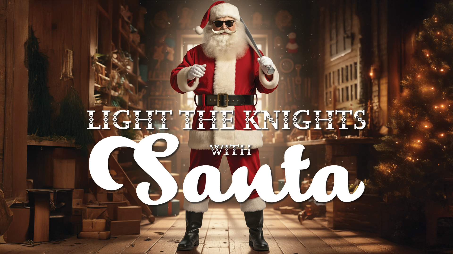 Light the Knights with Santa: A Night of Holiday Magic in Charlotte header image.