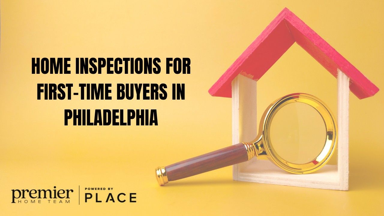 A magnifying glass rests inside a wooden house model with a red roof on a yellow background. Text reads, 