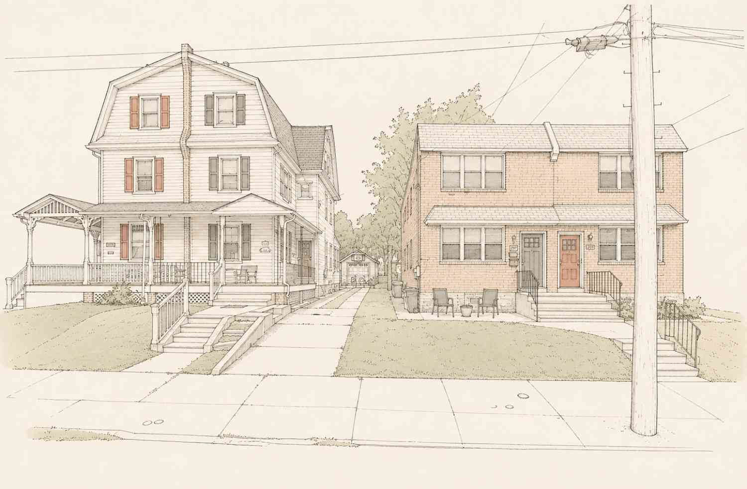 Homes in the Burholme neighborhood of Philadelphia