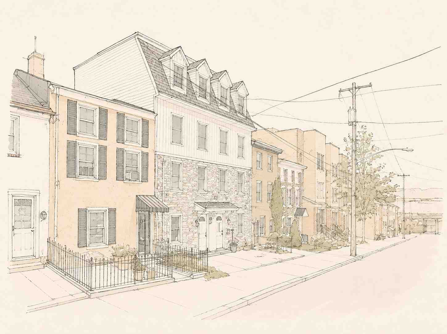 Homes in the Manayunk neighborhood of Philadelphia