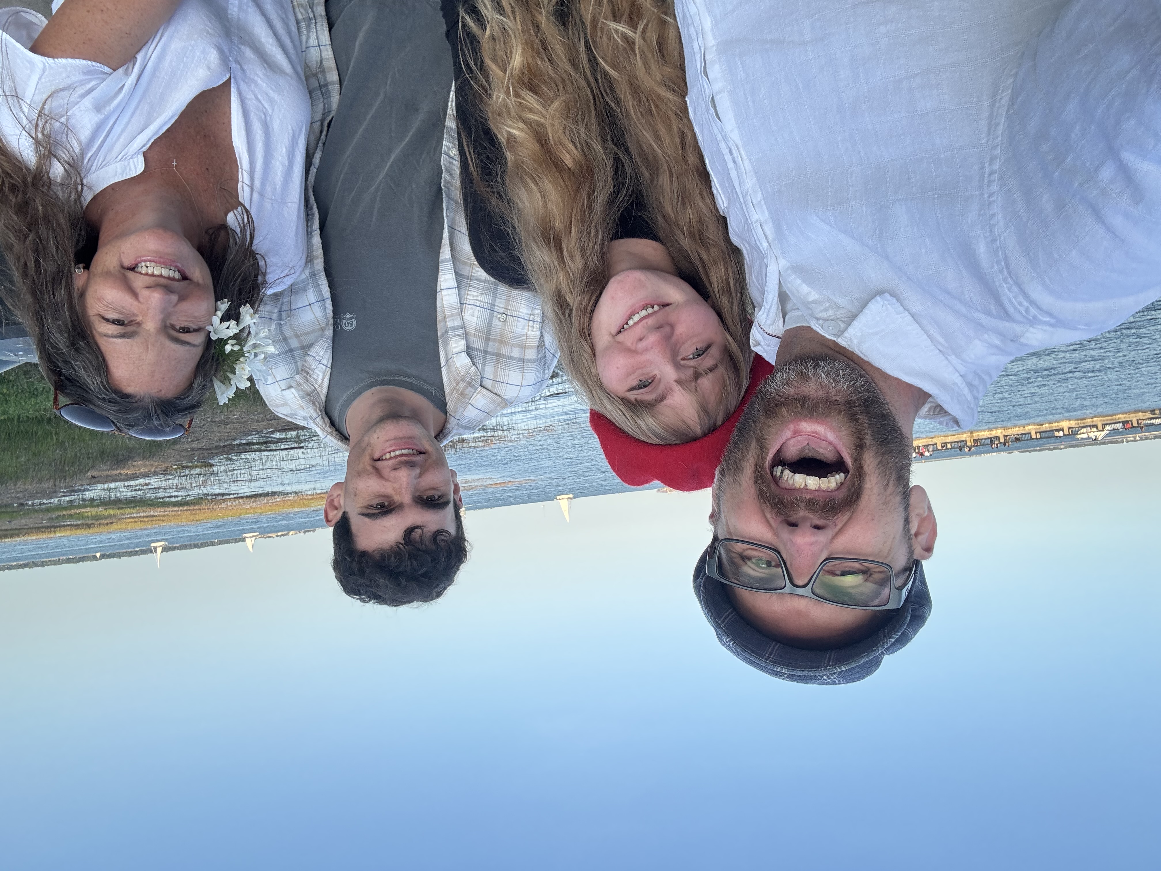 Family enjoying the waterfront in Charleston