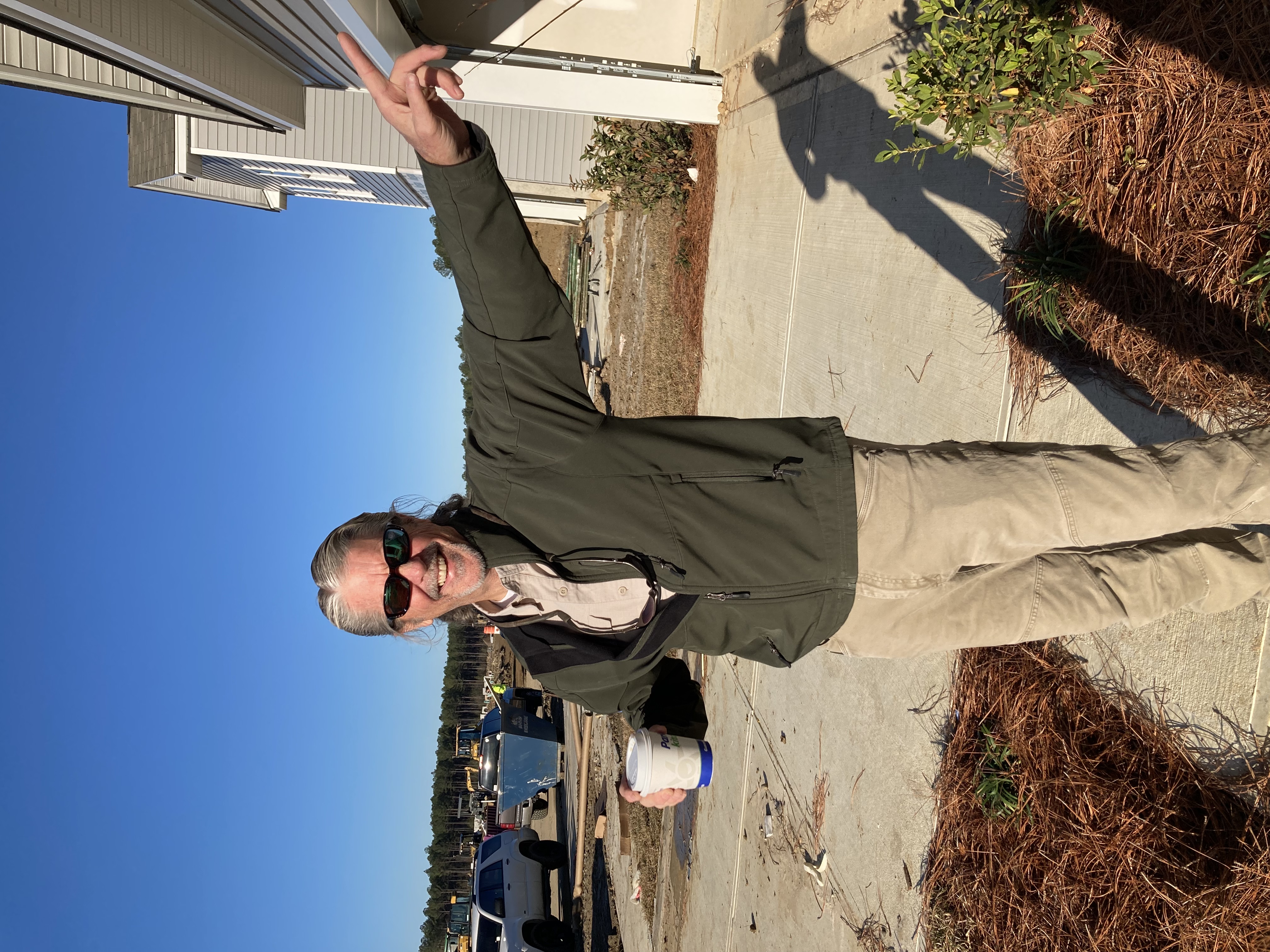 Frank Hall at a home inspection