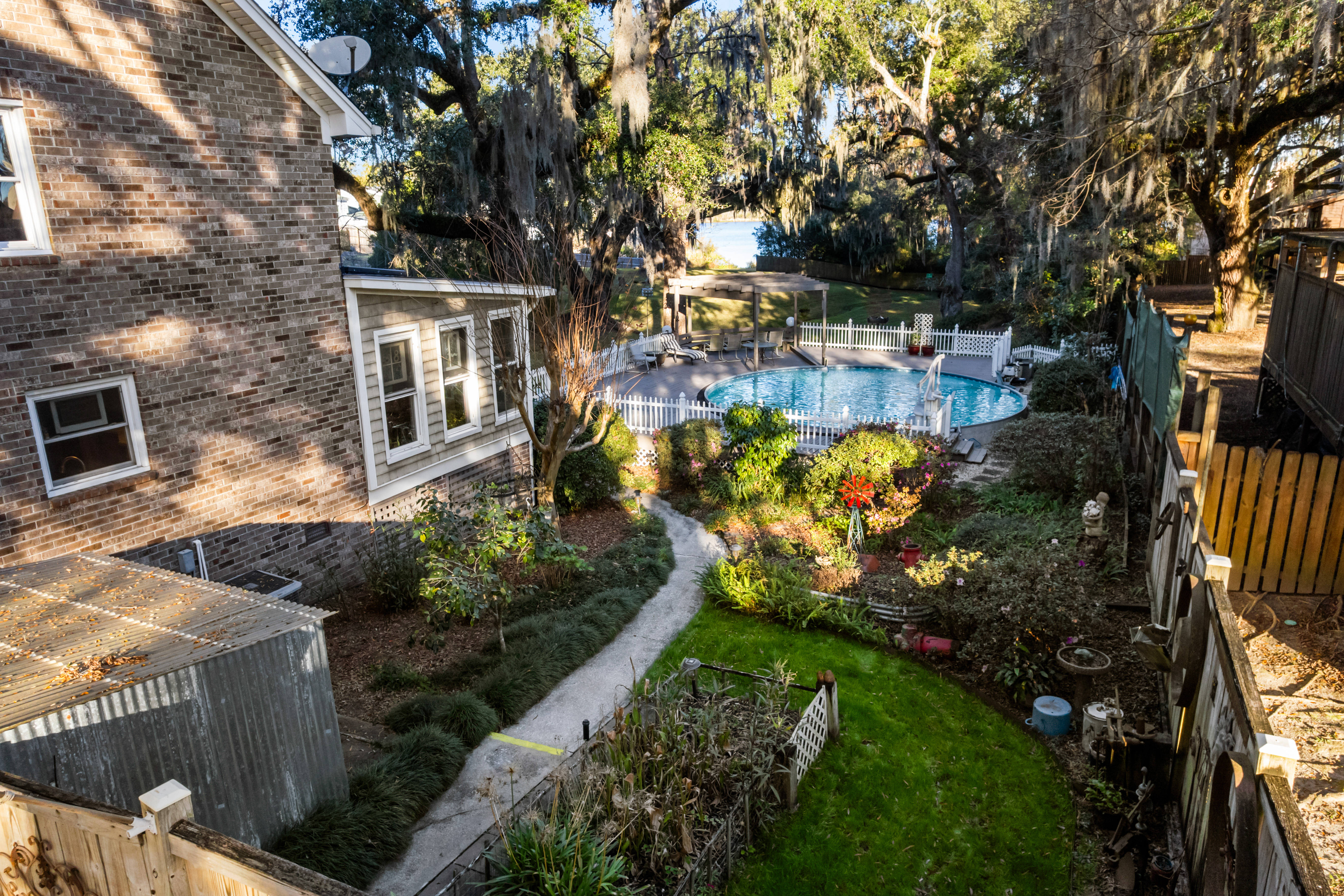 Garden and pool at 16 N. Basilica Ave., Hanahan SC 29410