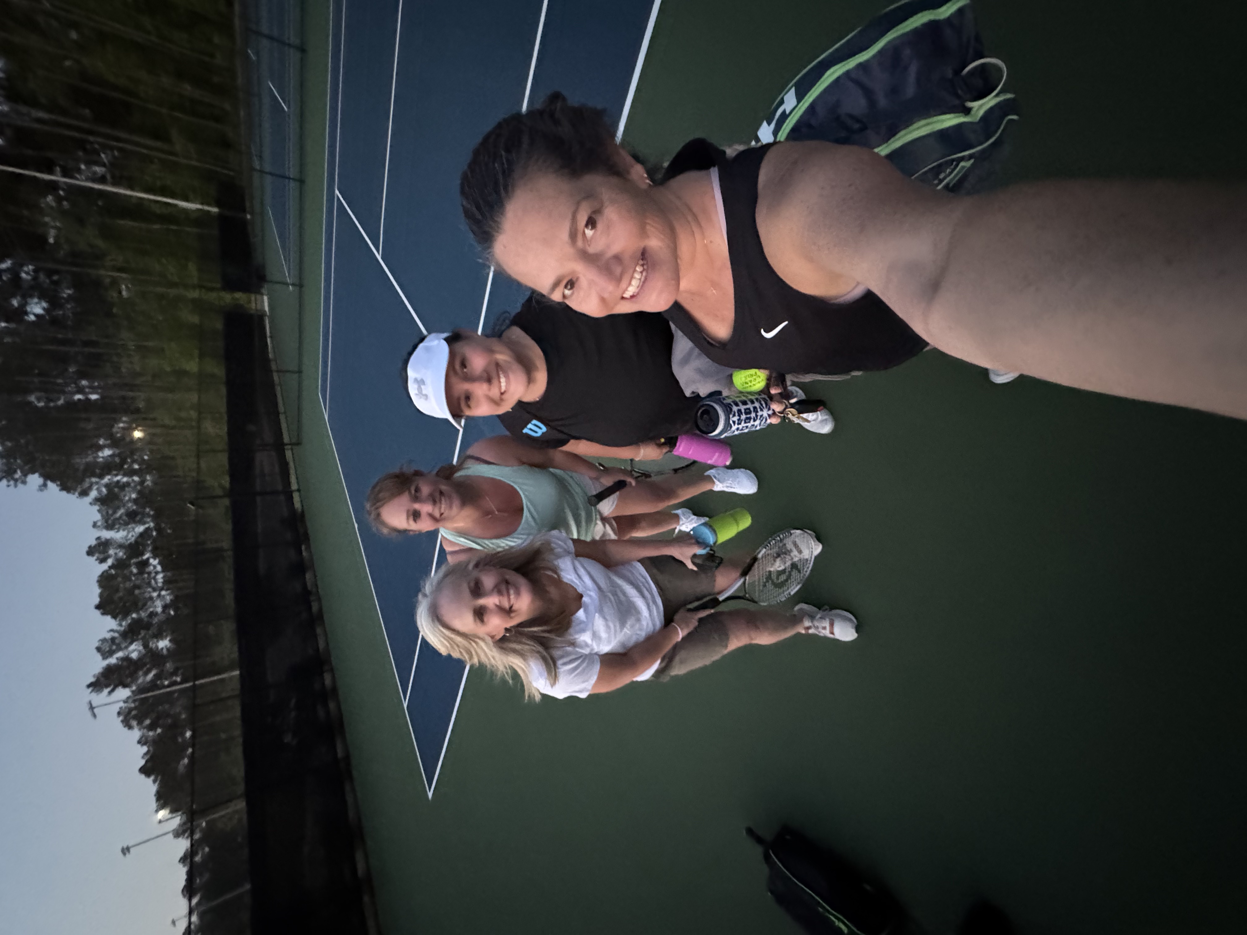 Tennis players at Hawks Nest Park in Hanahan