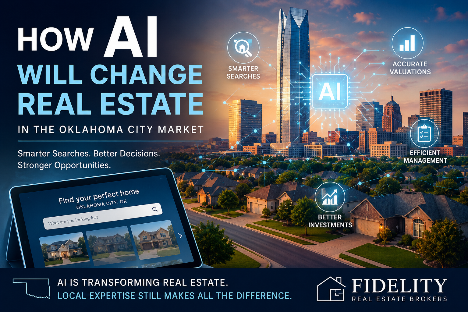 How Artificial Intelligence Will Change Real Estate in the Oklahoma City Market header image.