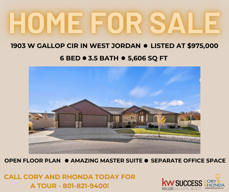 Home for Sale in West Jordan header image.