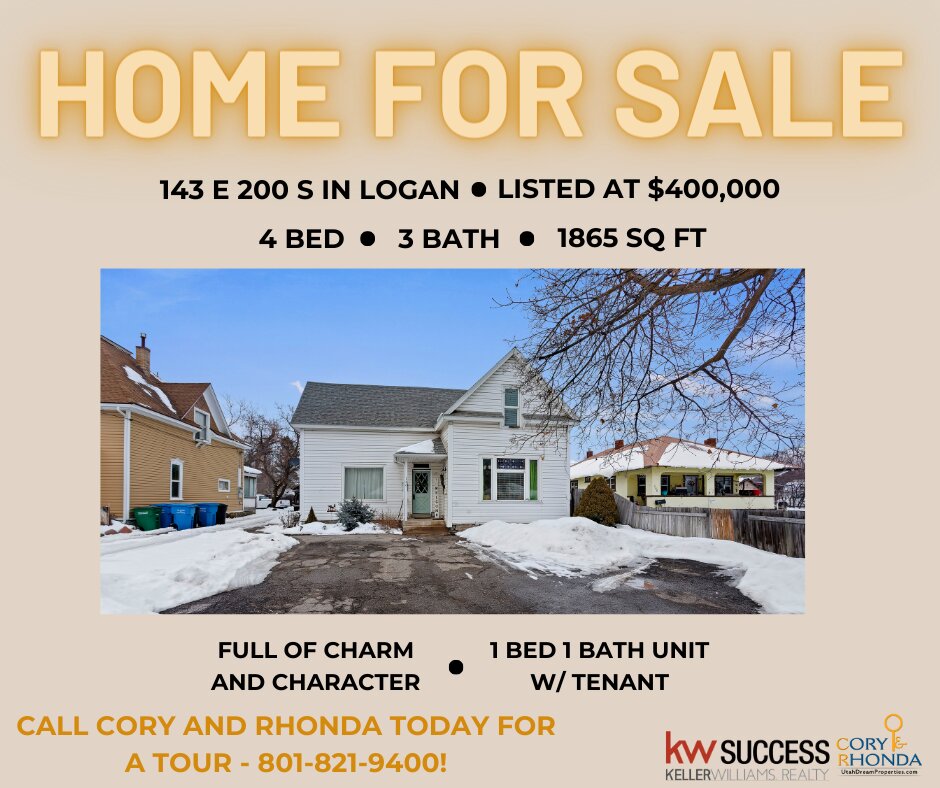 Home for Sale in Logan, UT header image.