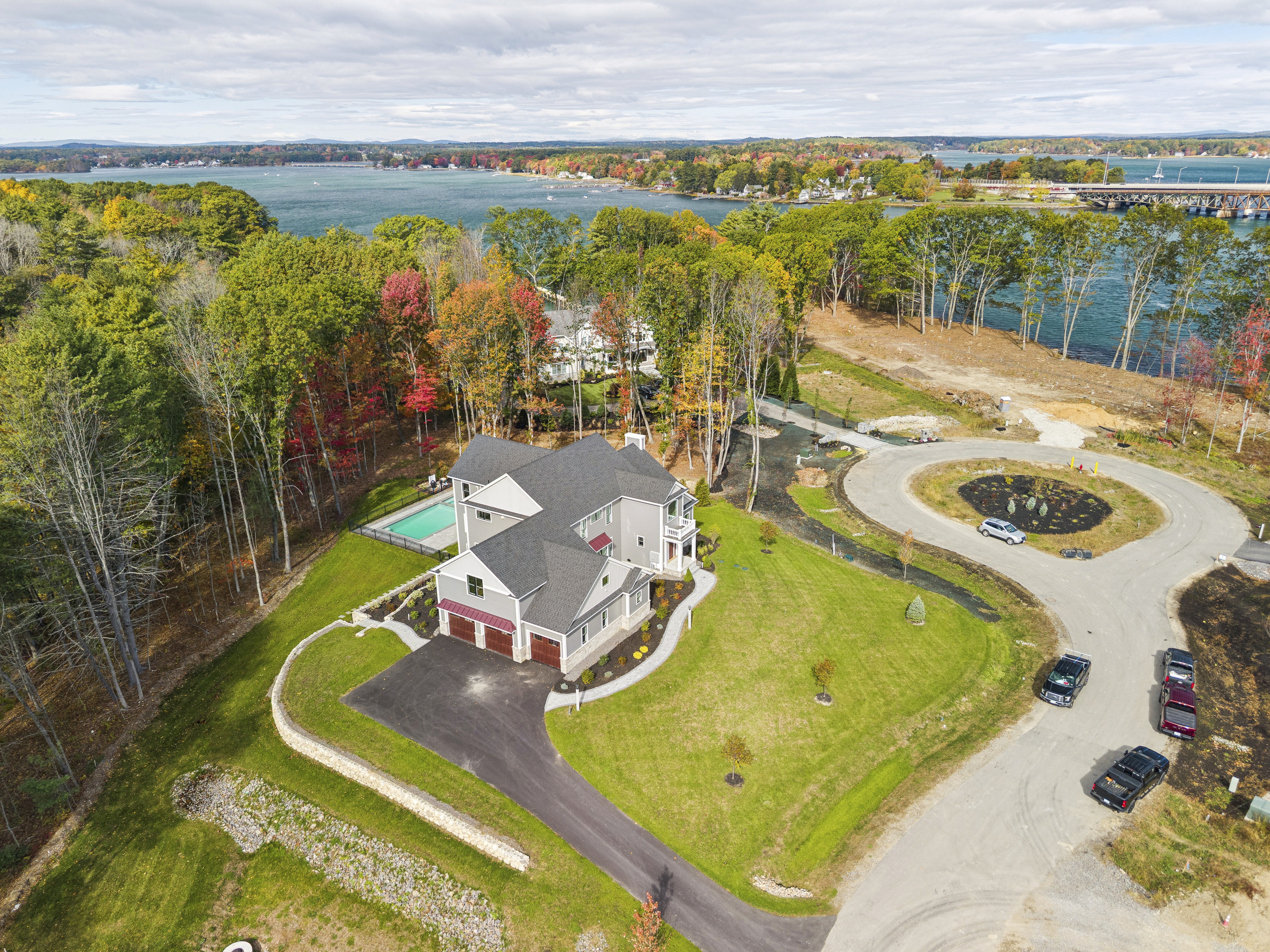 Luxury waterfront new construction homes at Shackford Point Estates in Newington, New Hampshire, featuring coastal Seacoast living near Portsmouth NH