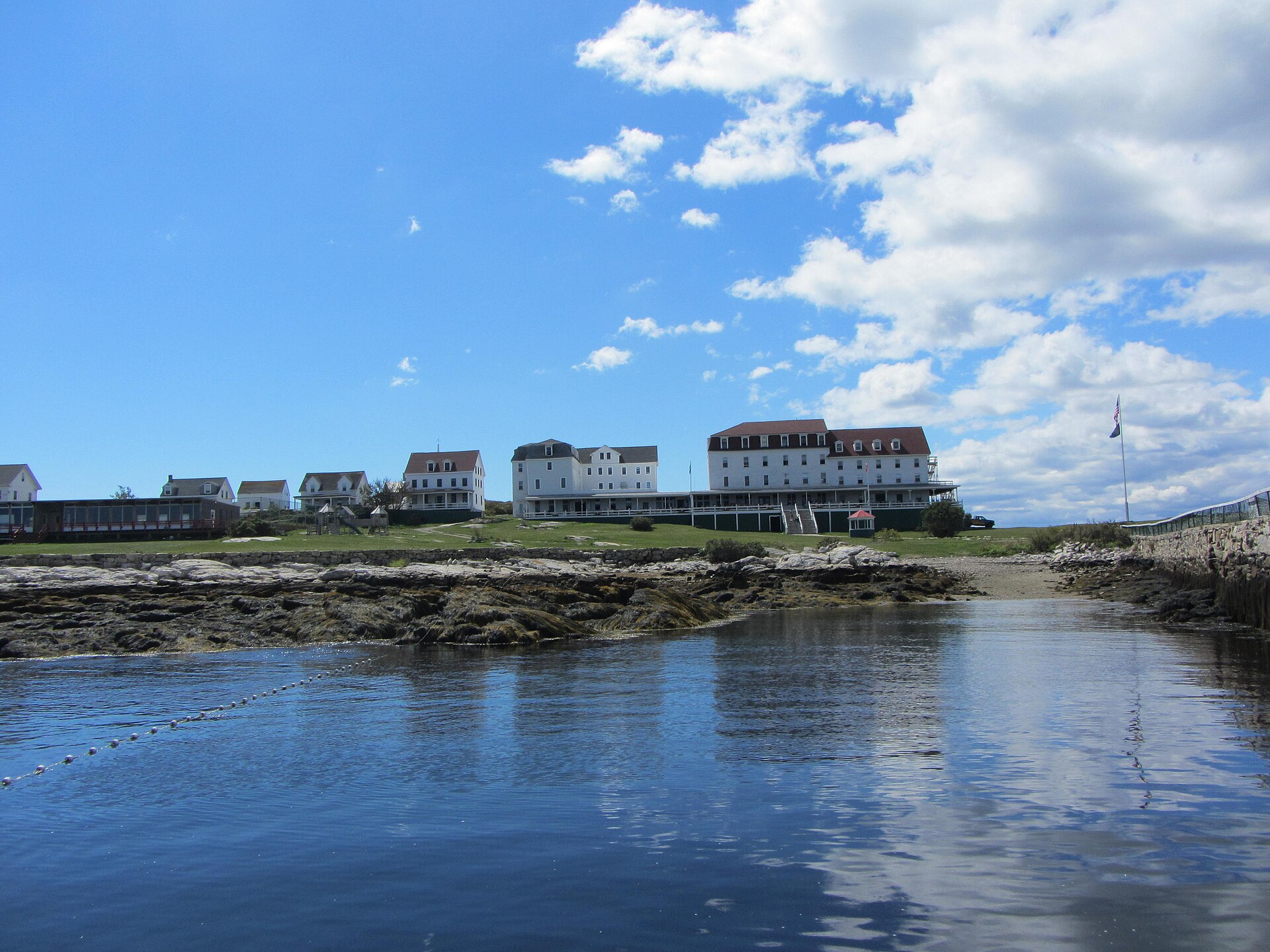 View of Star Island in the Isles of Shoals off the coast of Rye, New Hampshire.