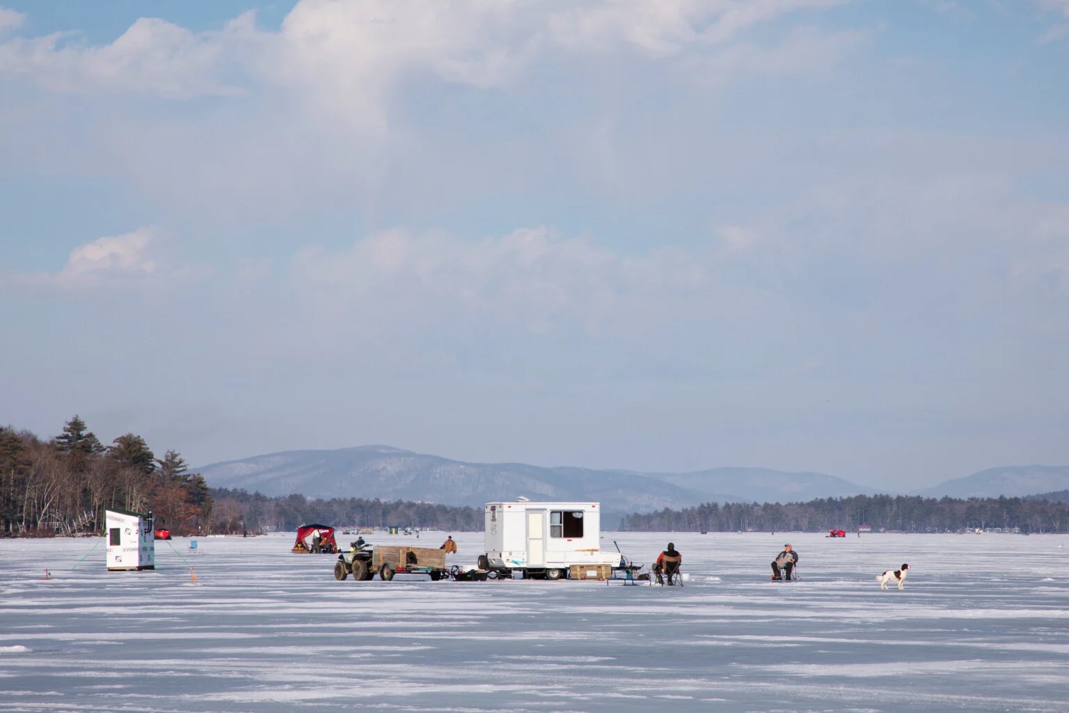 The Changing Landscape of Ice Fishing on Lake Winnipesaukee header image.