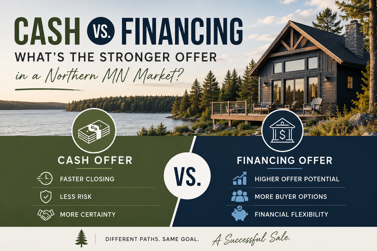 🏡 Cash vs. Financing: What’s the Stronger Offer in a Northern MN Market header image.