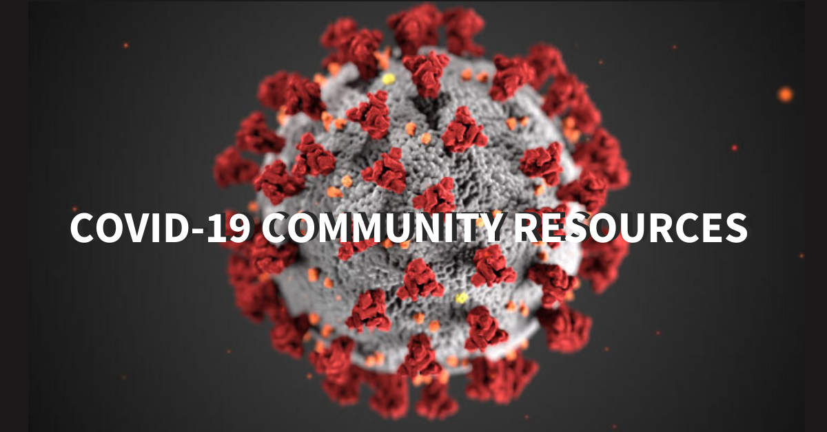 Covid-19 Community Resources header image.