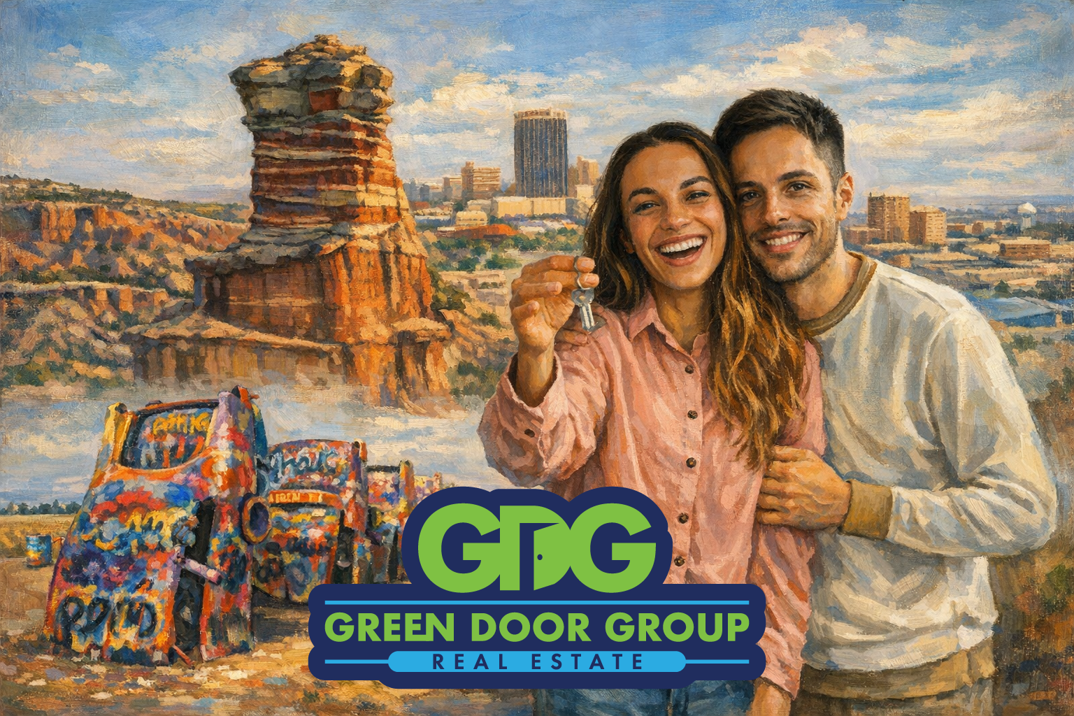 First-time homebuyer holding keys in Amarillo TX