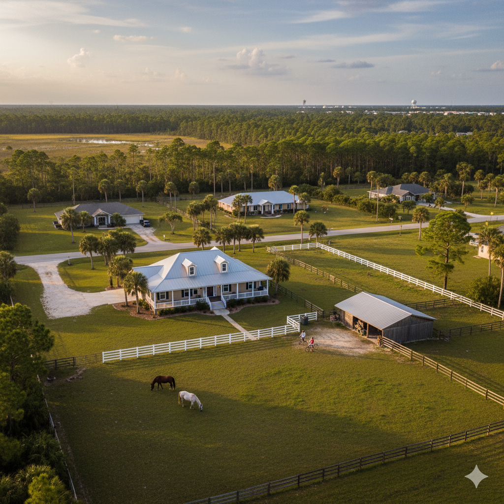 Understanding The Acreage: A Look at Rural-Suburban Living in Palm Beach County header image.