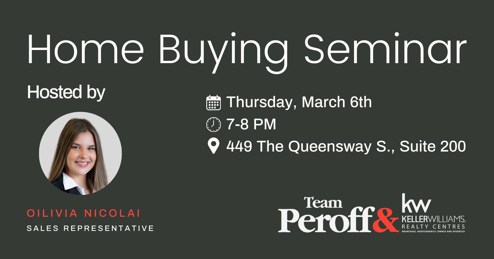 Stop Renting & Start Owning -  Home Buying Seminar header image.