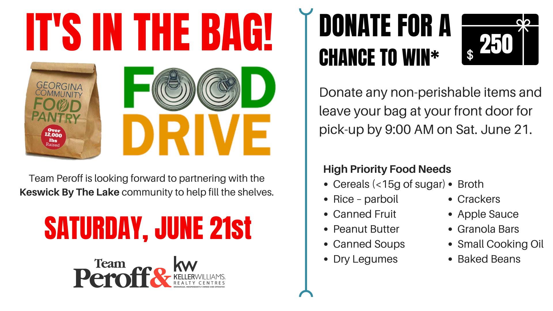 It's In The Bag Food Drive
