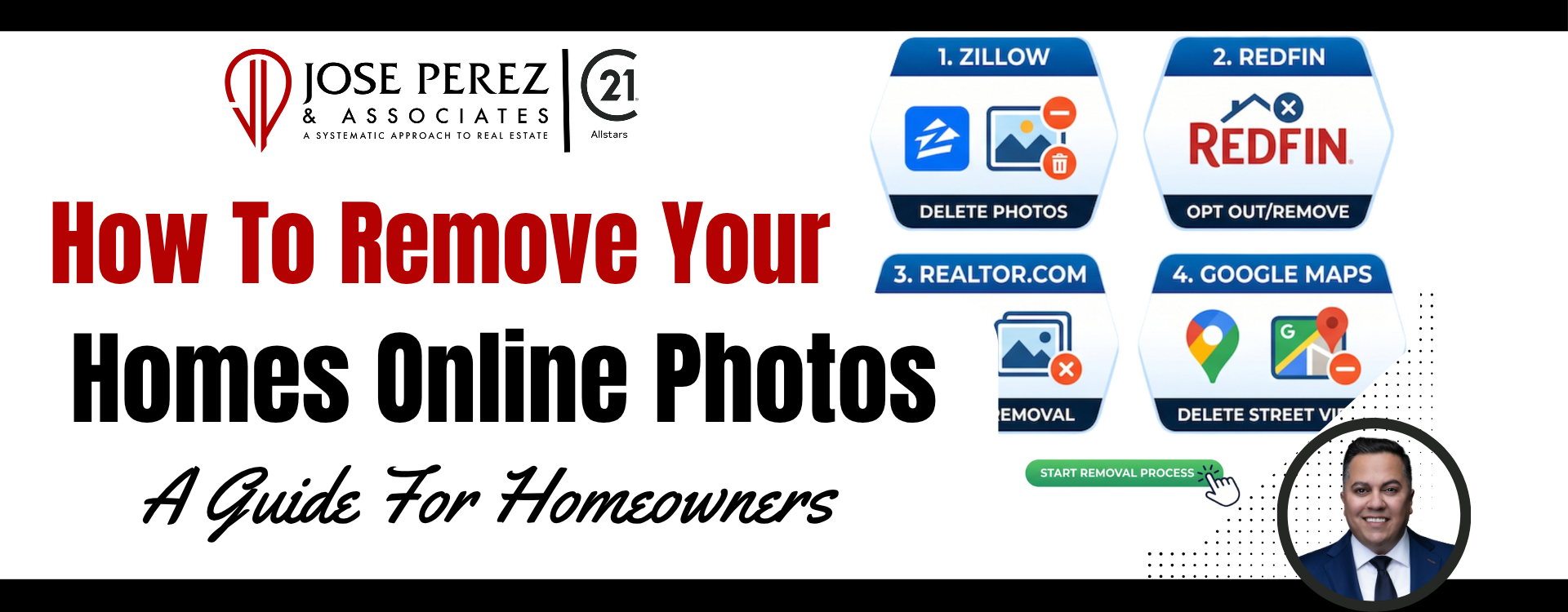 How to remove home photos from Zillow Redfin Realtor.com and Google Maps