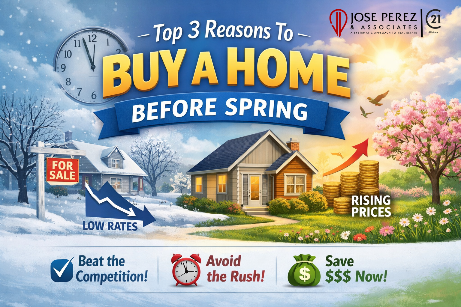 Top 3 Reasons To Buy a Home Before Spring header image.