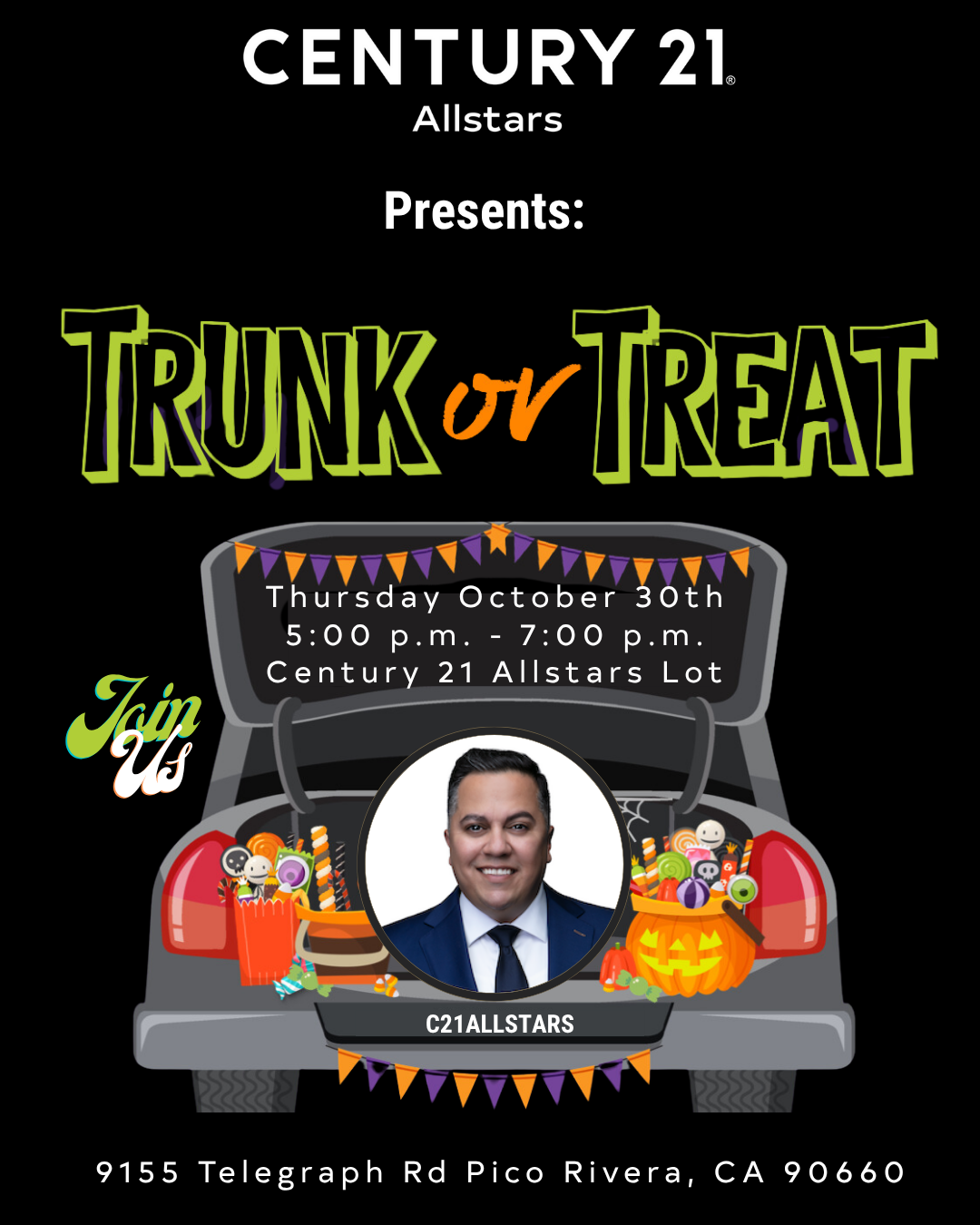 Whittier Halloween 2025: Century 21 Allstars Trunk or Treat Family Event — Free RSVP Now!