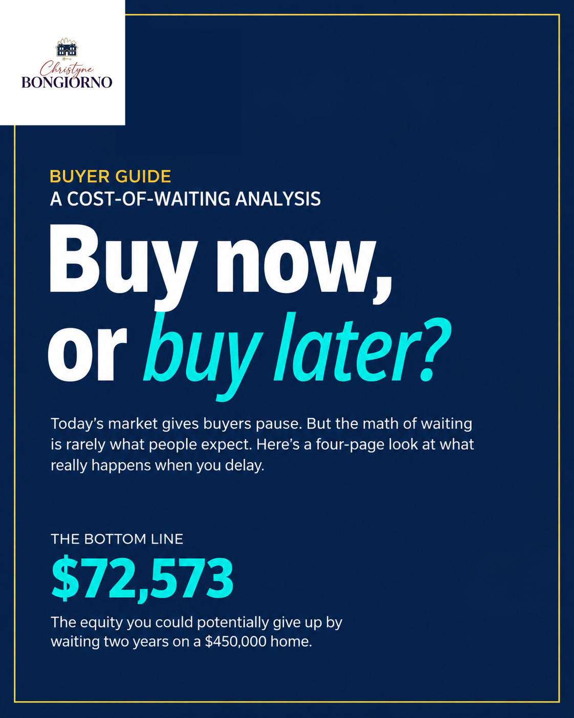A Cost-Of-Waiting Analysis : Buy Now or Buy Later header image.