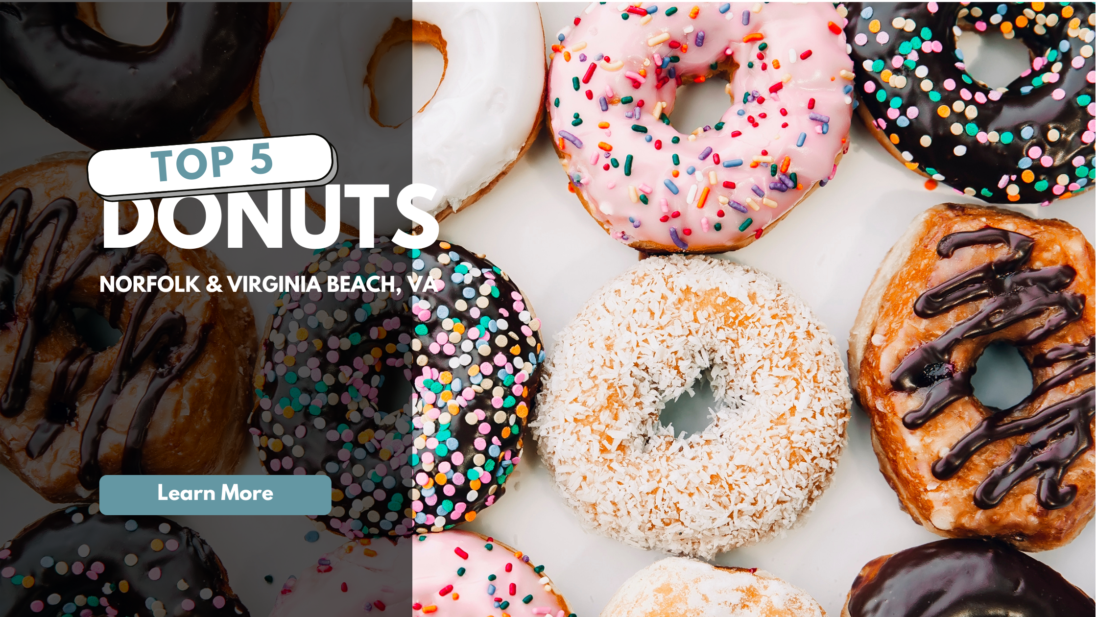 5 Best Donut Shops in Hampton Roads header image.