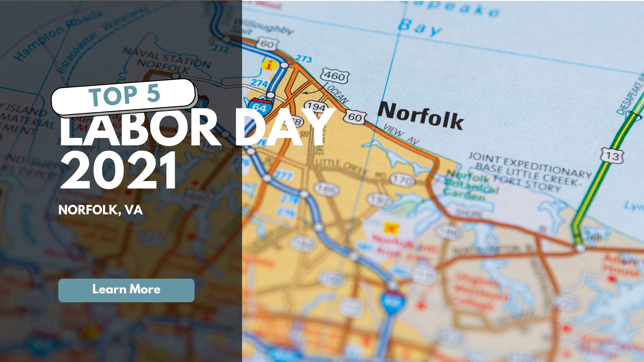 Top 5 Spots in Norfolk to make your Labor Day Weekend a great one! header image.