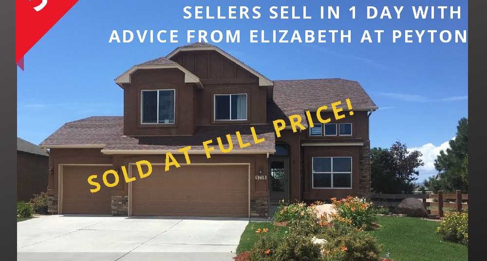 Peyton Homeowners Call Elizabeth & Sell in RECORD Time! header image.