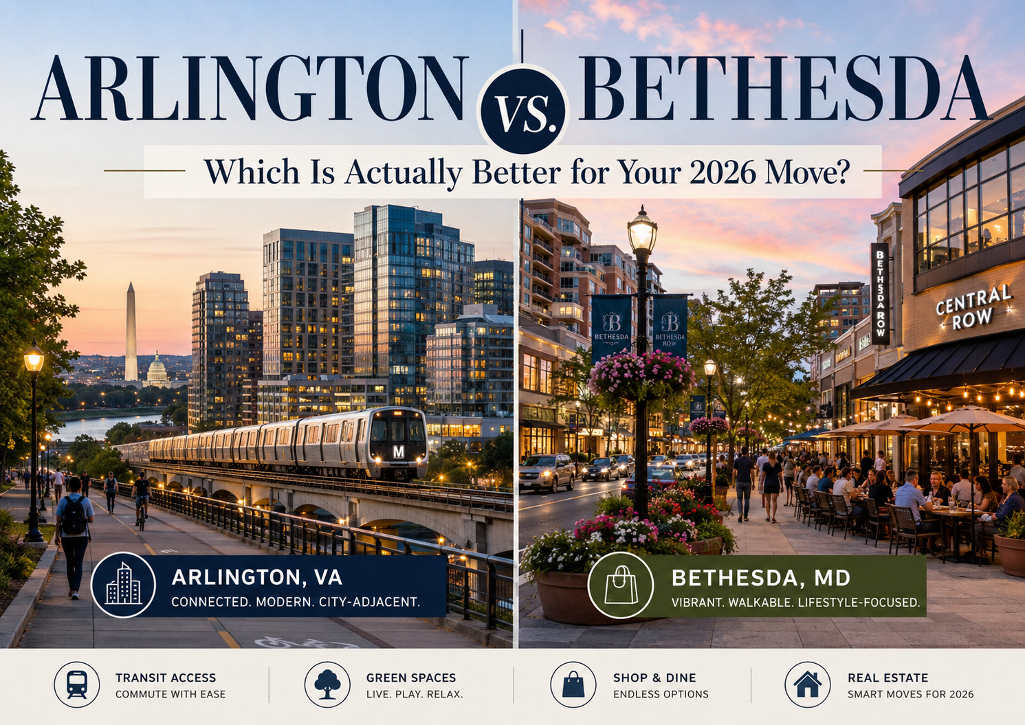 Arlington vs. Bethesda: Which Is Actually Better for Your 2026 Move? header image.