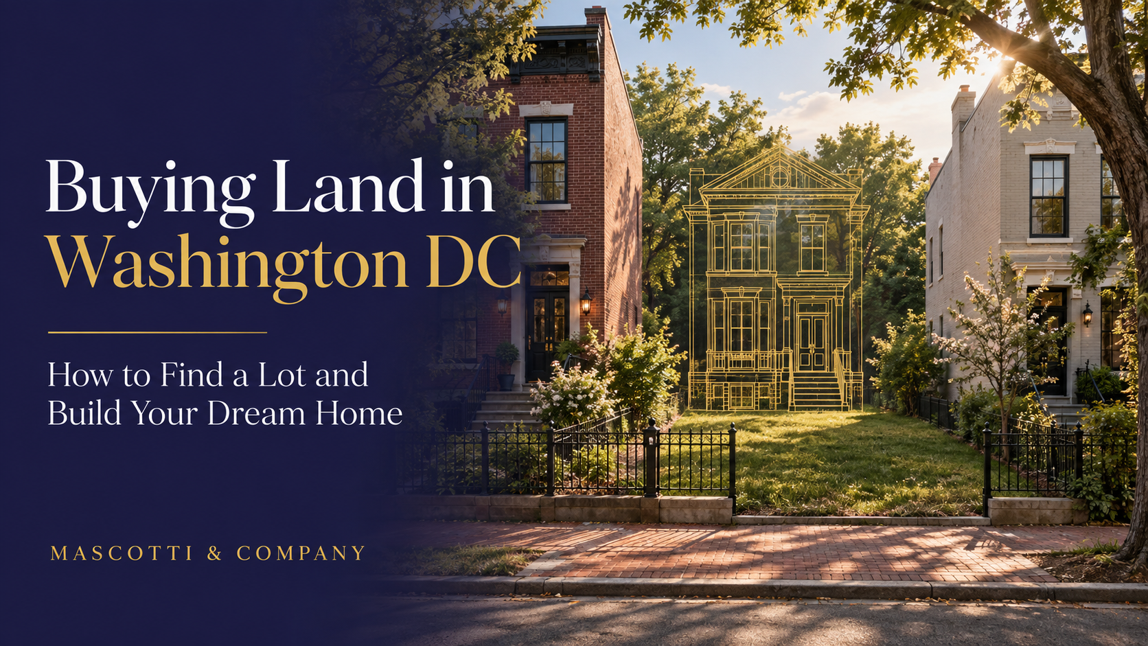 Buying Land in Washington DC: How to Find a Lot and Build Your Dream Home header image.