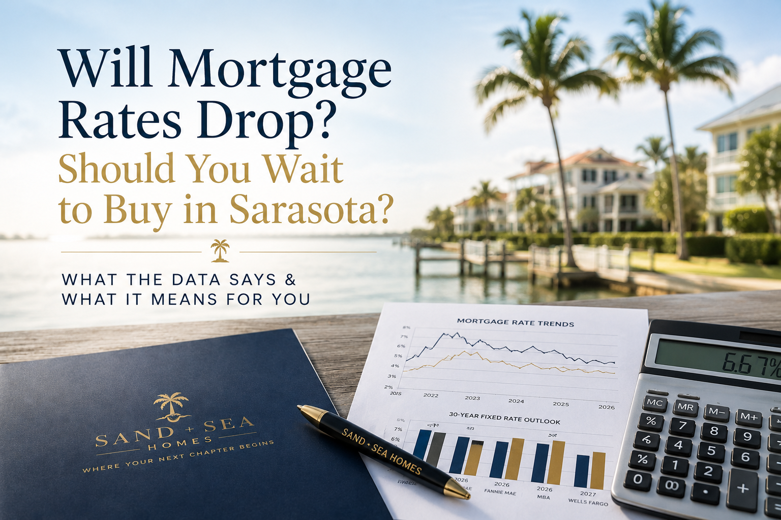 Will Mortgage Rates Drop? Should You Wait to Buy in Sarasota? header image.