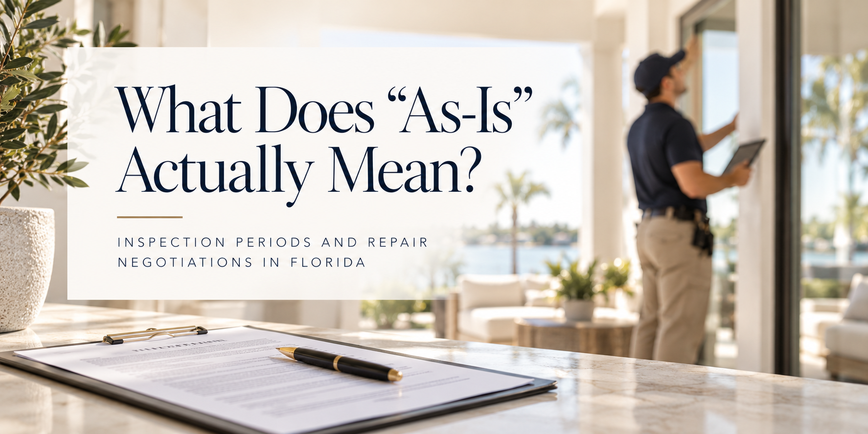 Florida as-is contract inspection in Sarasota