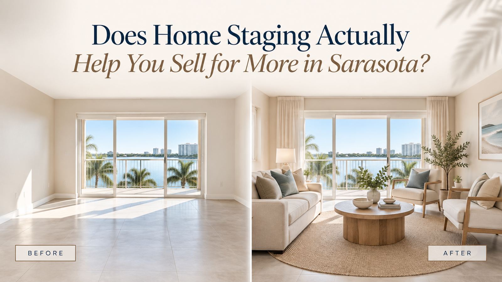 Home staging in Sarasota living room