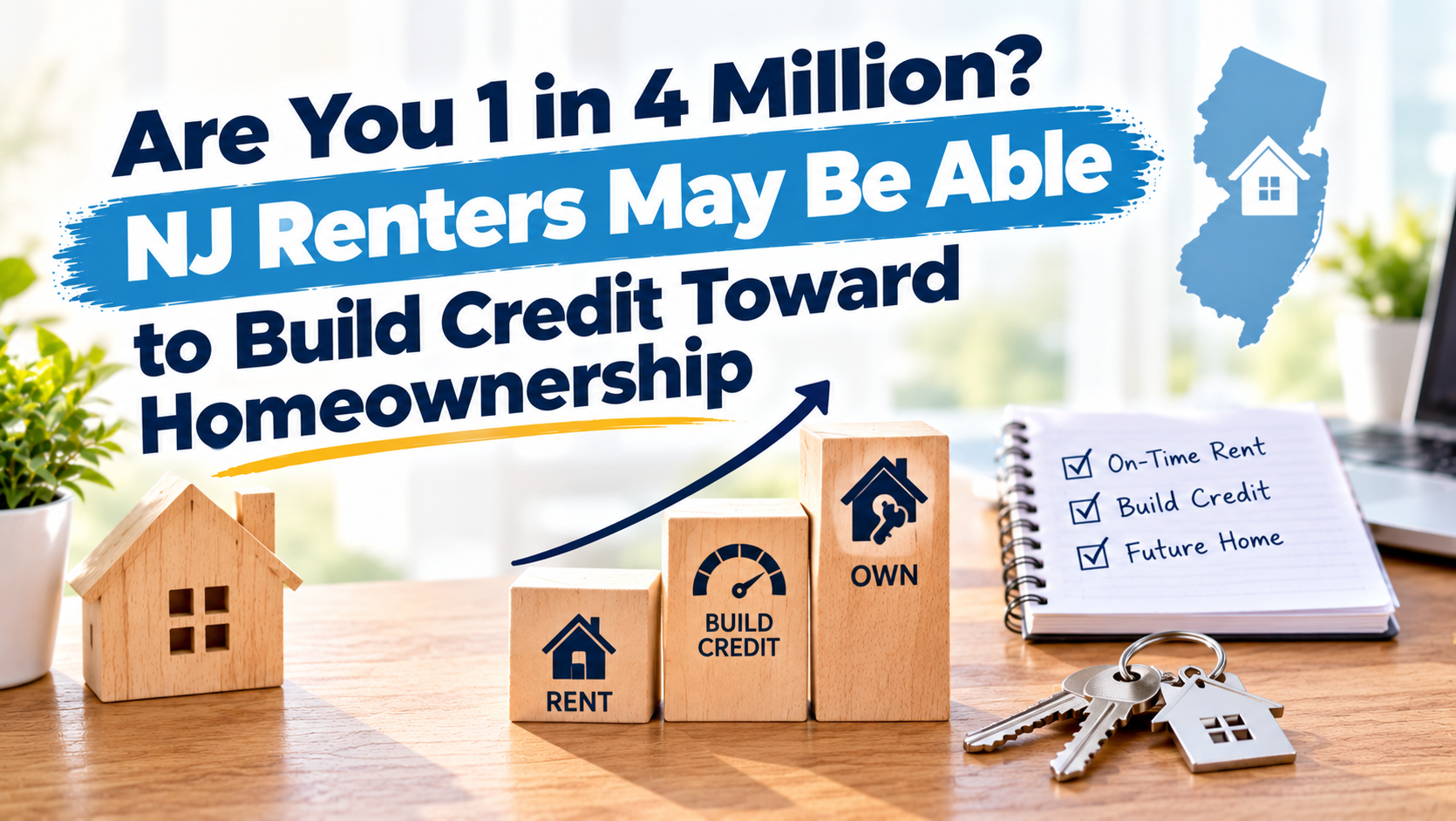Are You 1 in 4 Million? New Jersey Renters May Be Able to Build Credit Toward Homeownership header image.
