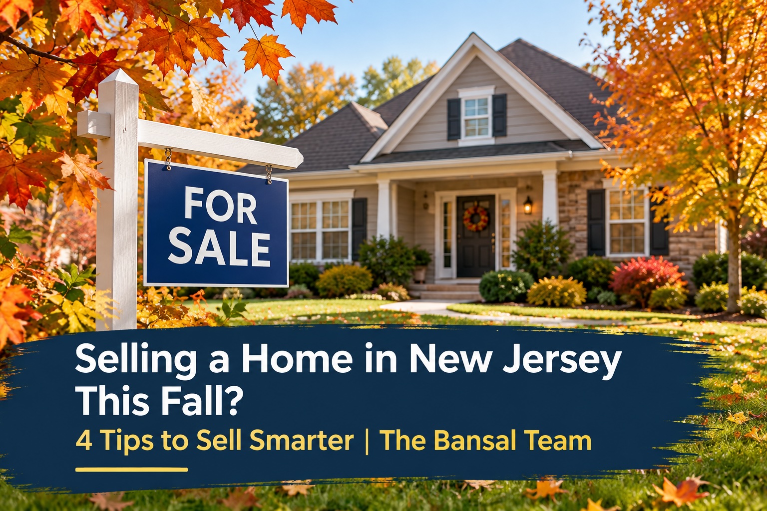 Selling a Home in New Jersey This Fall? 4 Tips to Sell Smarter | Bansal Team header image.