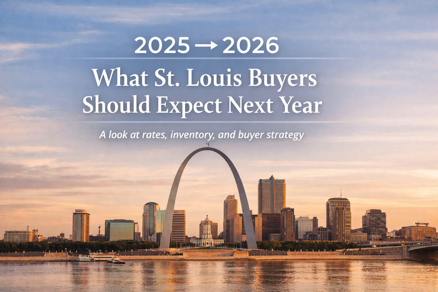 St. Louis skyline with the Gateway Arch, representing housing market trends and what buyers can expect in 2026