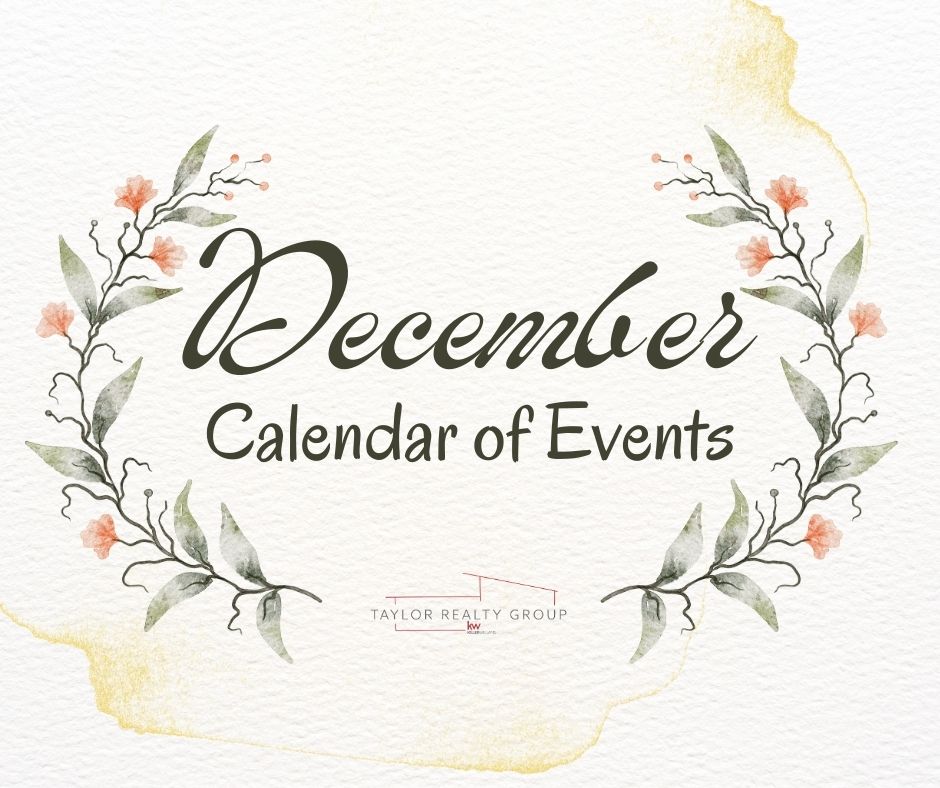 December 2025 Calendar of Events header image.