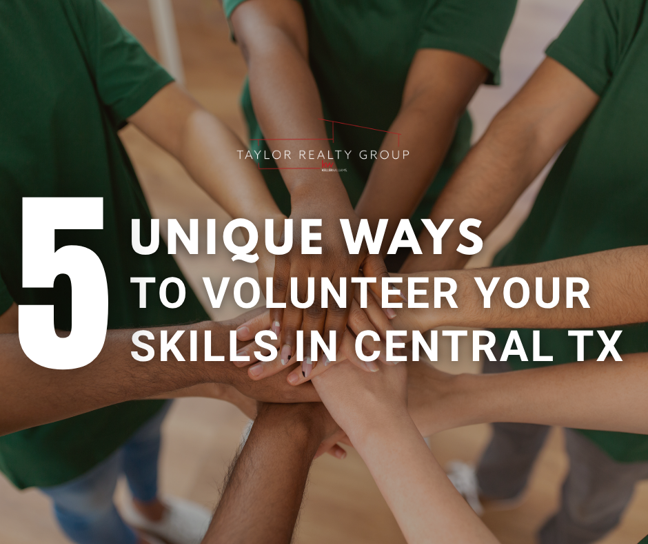 5 Unique Ways to Volunteer Your Skills in Central Texas header image.