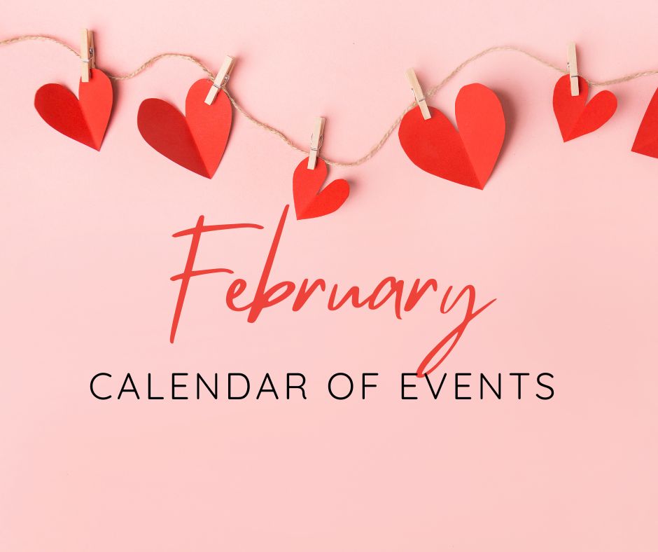 February Calendar of Events header image.
