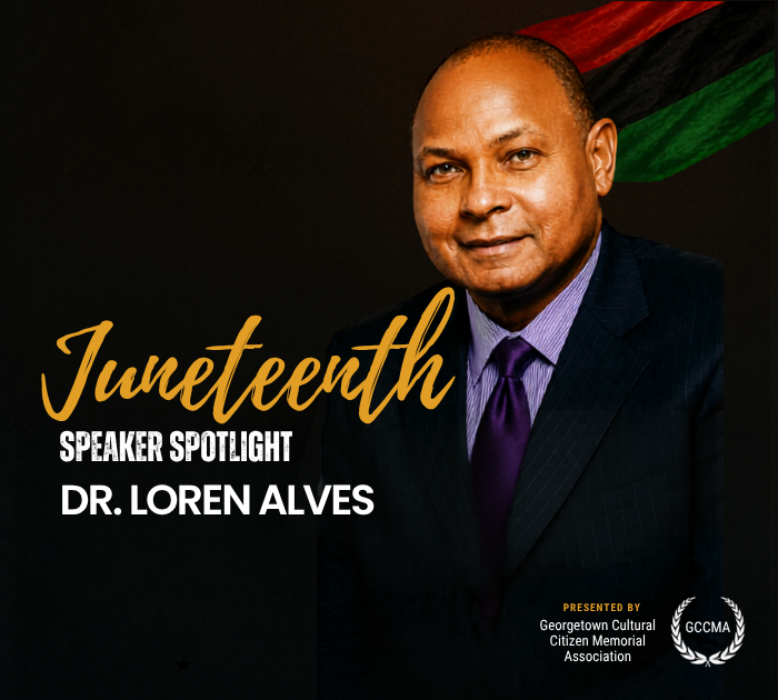 Georgetown Juneteenth 2026 Features Speaker Dr. Loren Alves header image.