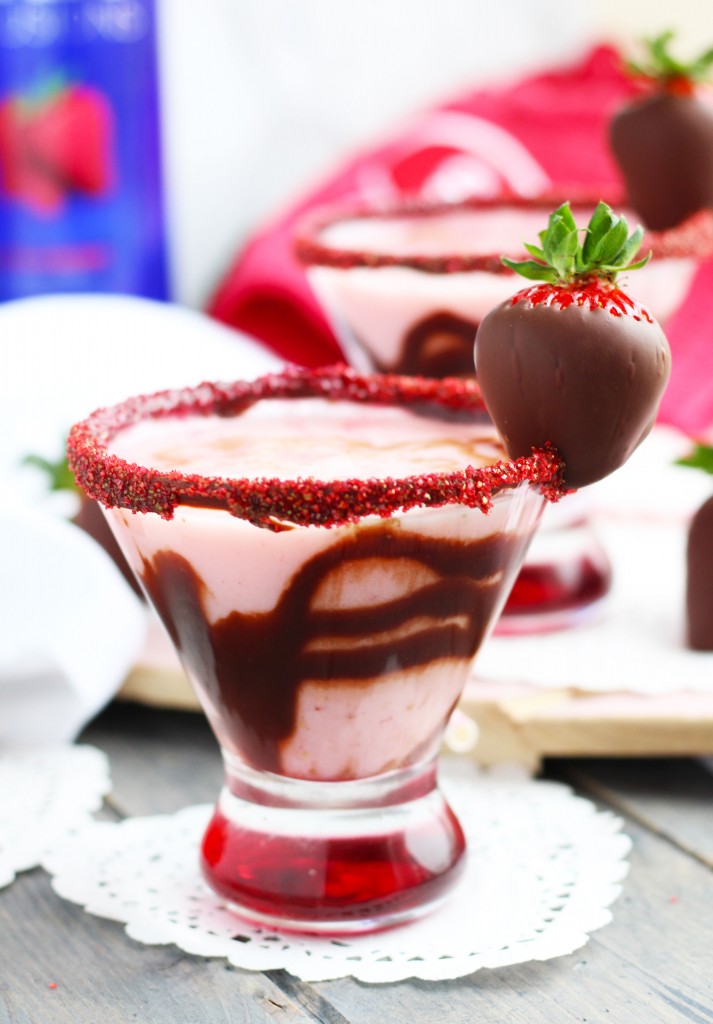 Chocolate Covered Strawberry Martini header image.