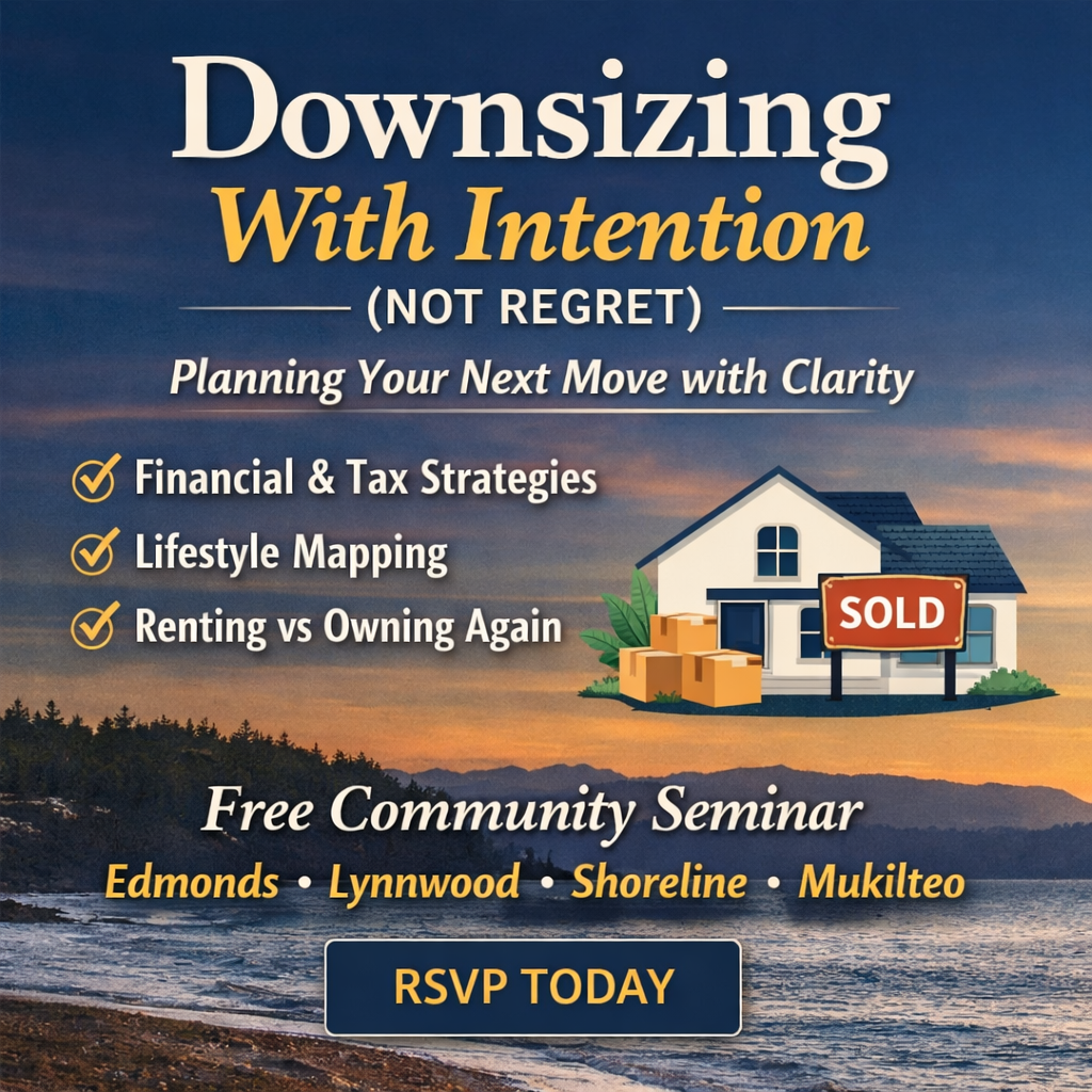 Downsizing in Edmonds? Start With a Plan, Not Pressure. header image.