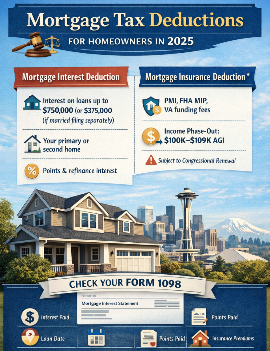 Mortgage Interest and Mortgage Insurance Deductions for Homeowners (2025 Guide) header image.
